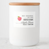 Applesauce zelfgemaakte moderne typografie conserv voedselcontainer etiket (Voorkant)