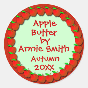Applesaucs- of Apple Butter-labels Ronde Sticker
