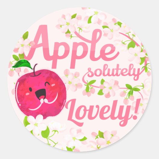 Applesolitiek — Apple Pun Ronde Sticker (Voorkant)