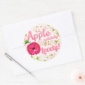 Applesolitiek — Apple Pun Ronde Sticker (Envelop)