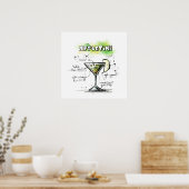 AppleTini Drink Recipe Design Poster (Keuken)