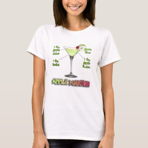 Appletini ook bekend als Apple Martini Cocktail Re T-shirt