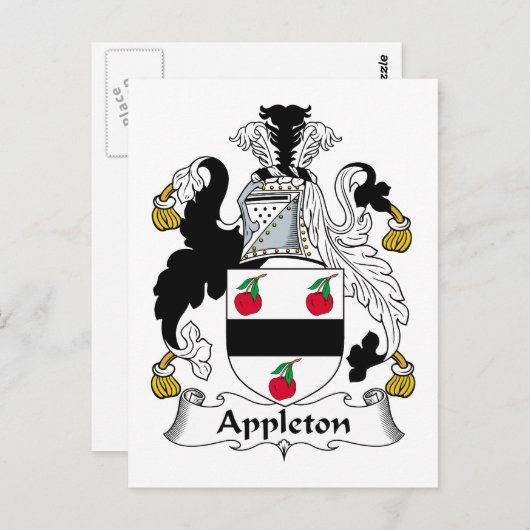 Appleton Family Crest Briefkaart (Voorkant / Achterkant)