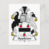 Appleton Family Crest Briefkaart (Voorkant)