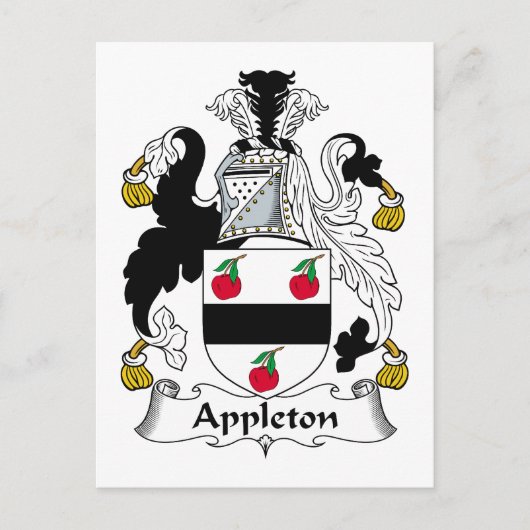 Appleton Family Crest Briefkaart (Voorkant)