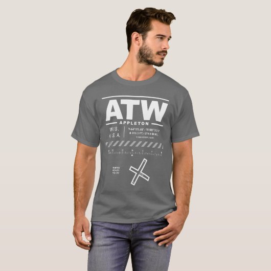 Appleton International Airport ATW T-shirt (Voorkant volledig)