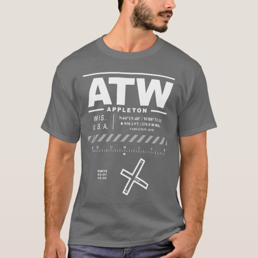 Appleton International Airport ATW T-shirt (Voorkant)