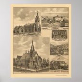 Appleton, MN Panoramic Map - 1874 Poster (Voorkant)