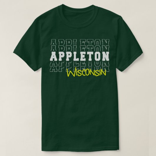 Appleton stad Wisconsin Appleton WI T-shirt (Design voorkant)