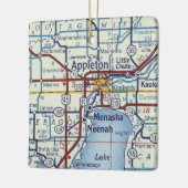Appleton WI  Map Keramisch Ornament (Links)