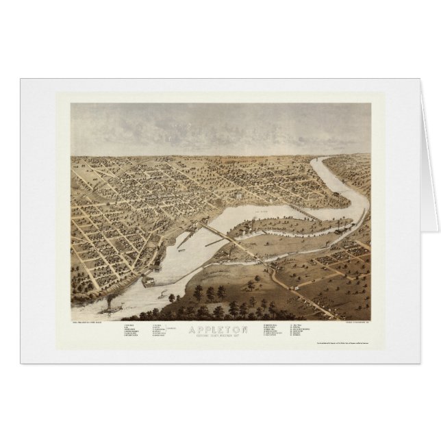 Appleton, WI Panorama - 1867 (Voorkant Horizontaal)