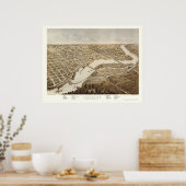 Appleton, WI Panorama - 1867 Poster (Keuken)