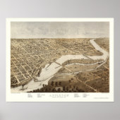 Appleton, WI Panorama - 1867 Poster (Voorkant)