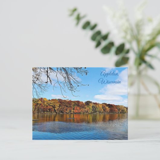 Appleton, Wisconsin Fall Leaves Foto Briefkaart (Staand voorkant)