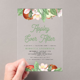 Appley Ever After Apple Bridal Shower Acryl Uitnodigingen
