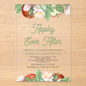 Appley Ever After Apple Bridal Shower Acryl Uitnodigingen (Voorkant)