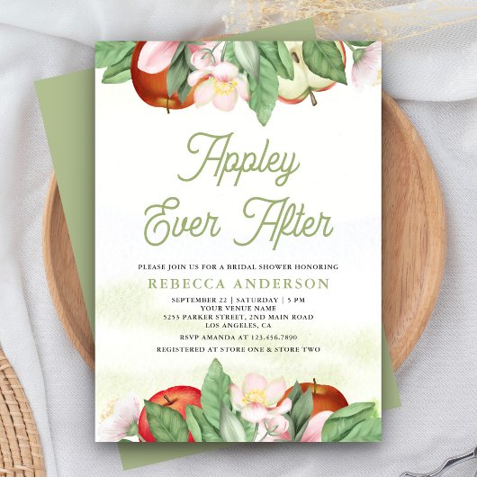 Appley Ever After Apple Bruiloftsfeest Kaart