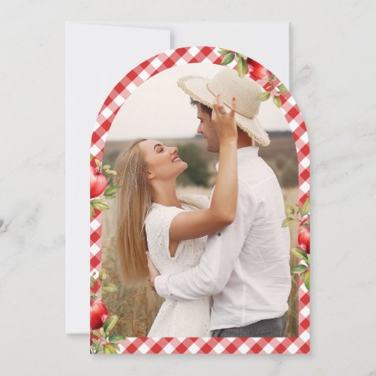 Appley Ever After Arch Photo Apple Vrijgezellenfee Kaart (Achterkant)