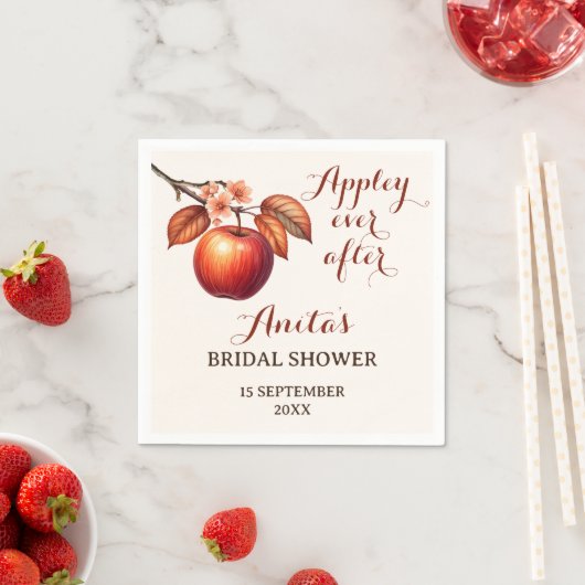 Appley Ever After Bruiloftsfeest in de herfst Servet (Insitu)