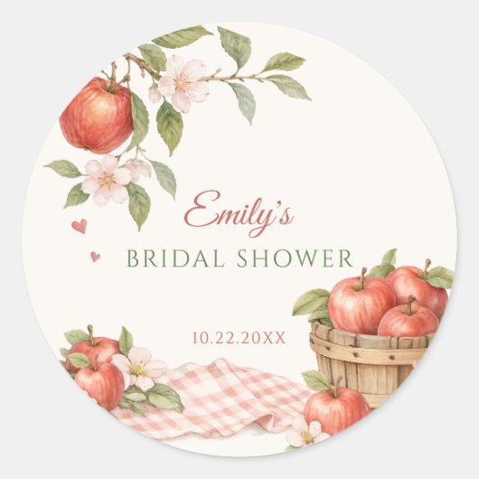 Appley EVER AFTER Bruiloftsfeestje  Ronde Sticker (Voorkant)