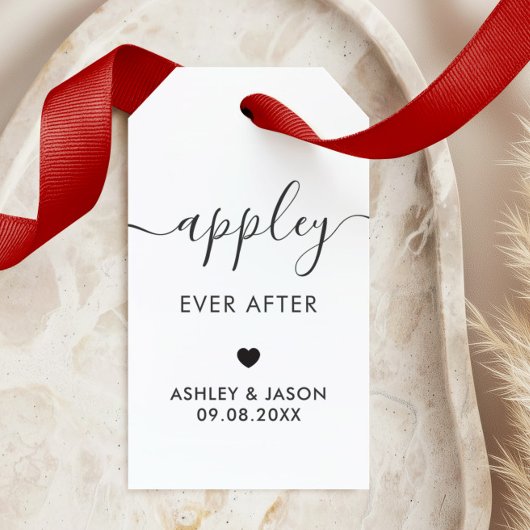 Appley Ever After, Caramelappel, Trouwen Cadeaulabel