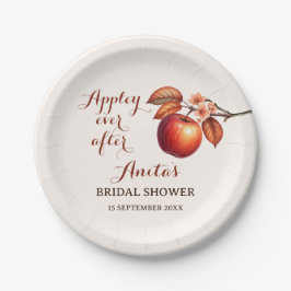 Appley Ever After Herfst Bruiloftsborrel Papieren Bordje