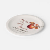 Appley Ever After Herfst Bruiloftsborrel Papieren Bordje (Gekanteld)