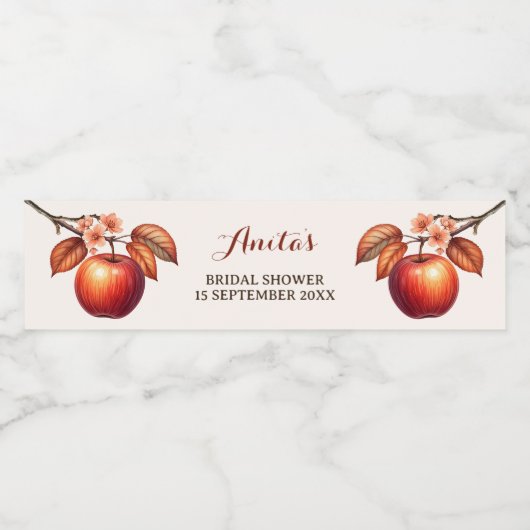 Appley Ever Na De Bruiloft Borrel Waterfles Etiket (Enkel label)