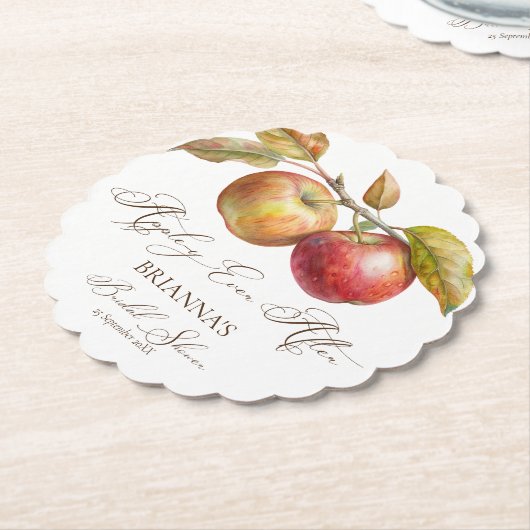 Appley ooit na appel herfst vrijgezellenfeest kartonnen onderzetters (Gekanteld)