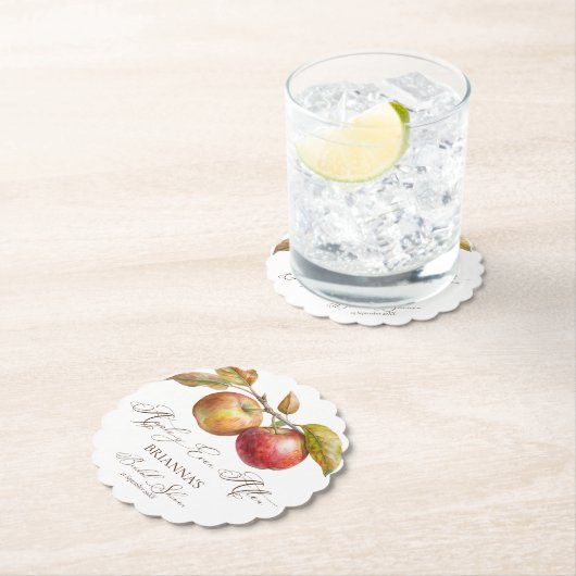 Appley ooit na appel herfst vrijgezellenfeest kartonnen onderzetters (Insitu)