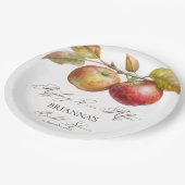 Appley ooit na appel herfst vrijgezellenfeest papieren bordje (Gekanteld)