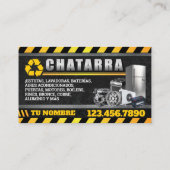 Appliance & Scrap Metal Bilingual Business Card Visitekaartje (Achterkant)