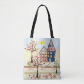 Applique, huizen, dorp tote bag (Voorkant)