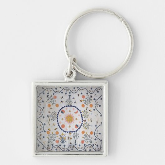 Applique quilt met zon, maan, sterren sleutelhanger (Voorkant)