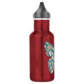 Applique stof vlinder bloemblauw waterfles (Links)