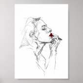 Applying Red Lipstick Poster (Voorkant)