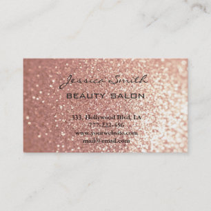 Appointkaart elegant chic roos Gold glittery Afsprakenkaartje