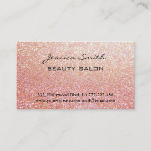 Appointkaart elegant chic roos Gold glittery Afsprakenkaartje