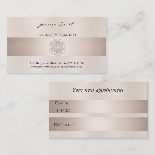 Appointkaart elegant glanzend heldere dandelion afsprakenkaartje (Voorkant / Achterkant)