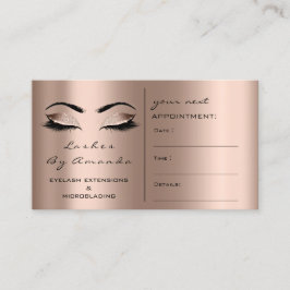 Appointkaart Makeup Artist Blush Roos Lashes Afsprakenkaartje