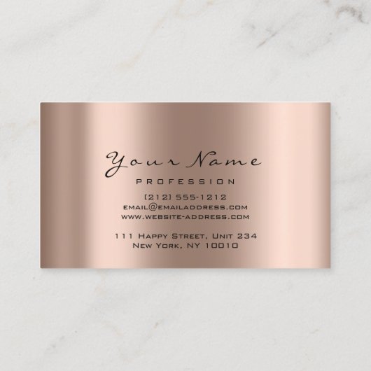 Appointkaart Makeup Artist Blush Roos Lashes Afsprakenkaartje (Achterkant)