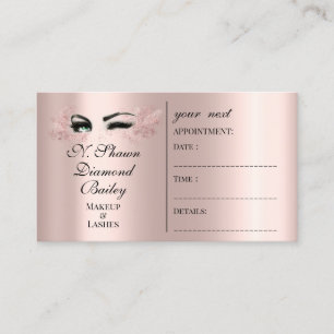 Appointkaart Makeup Artist Lashes Brows Afsprakenkaartje