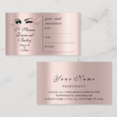 Appointkaart Makeup Artist Lashes Brows Afsprakenkaartje (Voorkant / Achterkant)
