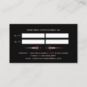 Appointkaart Roos Gold Marble Makeup Artist Afsprakenkaartje (Achterkant)