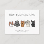 Appointment Card Cute Dog Breeds Simple White Afsprakenkaartje (Achterkant)