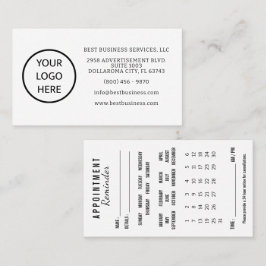 Appointment Reminder Calendar Business Card Visitekaartje