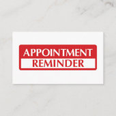 Appointment Reminder Cards - Red Contactkaartje (Achterkant)