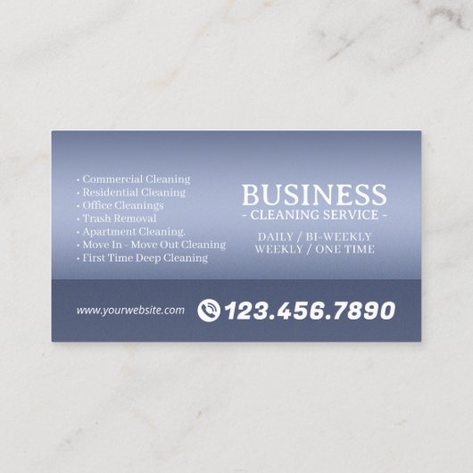 Appointment Reminder House Cleaning Housekeeping Visitekaartje (Achterkant)