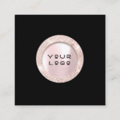 Appointpas Roos Eyelashes Logo Black White Contactkaartje (Voorkant)