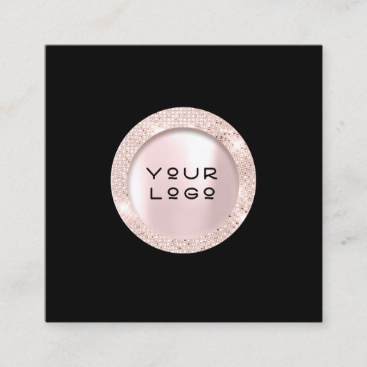 Appointpas Roos Eyelashes Logo Black White Contactkaartje (Voorkant)